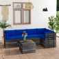 vidaXL Set Divani da Giardino su Pallet 6 pz con Cuscini Massello Pino vidaXL Set Divani da Giardino su Pallet 6 pz con Cuscini Massello Pino