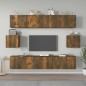 Set di Mobili Porta TV 6 pz Rovere Fumo in Legno Multistrato Set di Mobili Porta TV 6 pz Rovere Fumo in Legno Multistrato