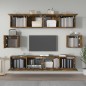 Set di Mobili Porta TV 6 pz Rovere Fumo in Legno Multistrato Set di Mobili Porta TV 6 pz Rovere Fumo in Legno Multistrato