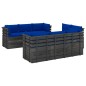 vidaXL Set Divani da Giardino su Pallet 9 pz con Cuscini Massello Pino vidaXL Set Divani da Giardino su Pallet 9 pz con Cuscini Massello Pino