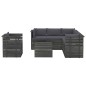 vidaXL Set Divani da Giardino su Pallet 7 pz con Cuscini Massello Pino
