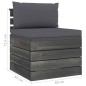 vidaXL Set Divani da Giardino su Pallet 7 pz con Cuscini Massello Pino