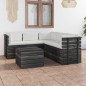 vidaXL Set Divani da Giardino su Pallet 6 pz con Cuscini Massello Pino vidaXL Set Divani da Giardino su Pallet 6 pz con Cuscini Massello Pino