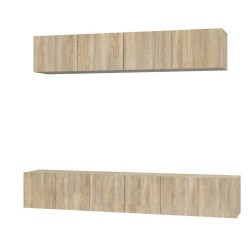 vidaXL Set di Mobili Porta TV 5 pz Rovere Sonoma in Legno Multistrato