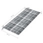 vidaXL Panchina Batavia Cuscino a Quadri Grigio 120cm Teak Massello