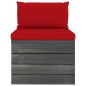 vidaXL Set Divani da Giardino su Pallet 9 pz con Cuscini Massello Pino