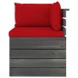 vidaXL Set Divani da Giardino su Pallet 9 pz con Cuscini Massello Pino