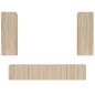 Set di Mobili Porta TV 4 pz Rovere Sonoma in Legno Multistrato Set di Mobili Porta TV 4 pz Rovere Sonoma in Legno Multistrato