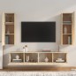 Set di Mobili Porta TV 4 pz Rovere Sonoma in Legno Multistrato Set di Mobili Porta TV 4 pz Rovere Sonoma in Legno Multistrato