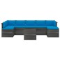 vidaXL Set Divani da Giardino su Pallet 8 pz con Cuscini Massello Pino vidaXL Set Divani da Giardino su Pallet 8 pz con Cuscini Massello Pino