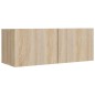 Set di Mobili Porta TV 4 pz Rovere Sonoma in Legno Multistrato Set di Mobili Porta TV 4 pz Rovere Sonoma in Legno Multistrato