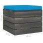 vidaXL Set Divani da Giardino su Pallet 8 pz con Cuscini Massello Pino vidaXL Set Divani da Giardino su Pallet 8 pz con Cuscini Massello Pino