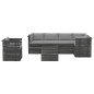 vidaXL Set Divani da Giardino su Pallet 7 pz con Cuscini Massello Pino vidaXL Set Divani da Giardino su Pallet 7 pz con Cuscini Massello Pino