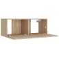 Set di Mobili Porta TV 4 pz Rovere Sonoma in Legno Multistrato Set di Mobili Porta TV 4 pz Rovere Sonoma in Legno Multistrato