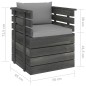 vidaXL Set Divani da Giardino su Pallet 7 pz con Cuscini Massello Pino vidaXL Set Divani da Giardino su Pallet 7 pz con Cuscini Massello Pino