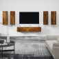 Set di Mobili Porta TV 6 pz Rovere Fumo in Legno Multistrato Set di Mobili Porta TV 6 pz Rovere Fumo in Legno Multistrato