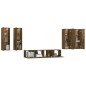 Set di Mobili Porta TV 6 pz Rovere Fumo in Legno Multistrato Set di Mobili Porta TV 6 pz Rovere Fumo in Legno Multistrato
