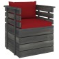 vidaXL Set Divani da Giardino Pallet 12 pz con Cuscini Massello Pino vidaXL Set Divani da Giardino Pallet 12 pz con Cuscini Massello Pino