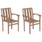 vidaXL Sedie da Giardino 2 pz con Cuscini Beige in Teak Massello vidaXL Sedie da Giardino 2 pz con Cuscini Beige in Teak Massello