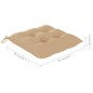 vidaXL Sedie da Giardino 2 pz con Cuscini Beige in Teak Massello vidaXL Sedie da Giardino 2 pz con Cuscini Beige in Teak Massello