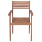 vidaXL Sedie Giardino 4 pz con Cuscini Crema in Massello di Teak vidaXL Sedie Giardino 4 pz con Cuscini Crema in Massello di Teak