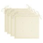 vidaXL Sedie Giardino 4 pz con Cuscini Crema in Massello di Teak vidaXL Sedie Giardino 4 pz con Cuscini Crema in Massello di Teak