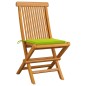 vidaXL Sedie Giardino e Cuscini Verde Brillante 2 pz Massello di Teak vidaXL Sedie Giardino e Cuscini Verde Brillante 2 pz Massello di Teak