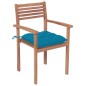vidaXL Sedie da Giardino 2 pz con Cuscini Azzurro in Massello di Teak vidaXL Sedie da Giardino 2 pz con Cuscini Azzurro in Massello di Teak