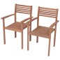 vidaXL Sedie da Giardino 2 pz con Cuscini Azzurro in Massello di Teak vidaXL Sedie da Giardino 2 pz con Cuscini Azzurro in Massello di Teak