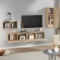 vidaXL Set di Mobili Porta TV 4 pz Rovere Sonoma in Legno Multistrato