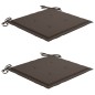 vidaXL Sedie da Giardino e Cuscini Grigio Talpa 2 pz Massello di Teak vidaXL Sedie da Giardino e Cuscini Grigio Talpa 2 pz Massello di Teak