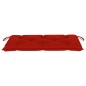 vidaXL Panca da Giardino con Cuscino Rosso 112 cm in Legno di Teak vidaXL Panca da Giardino con Cuscino Rosso 112 cm in Legno di Teak