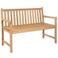vidaXL Panca da Giardino con Cuscino Antracite 120 cm Massello di Teak