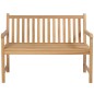 vidaXL Panca da Giardino con Cuscino Grigio 120 cm Massello di Teak vidaXL Panca da Giardino con Cuscino Grigio 120 cm Massello di Teak