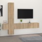 Set di Mobili Porta TV 5 pz Rovere Sonoma in Legno Multistrato Set di Mobili Porta TV 5 pz Rovere Sonoma in Legno Multistrato