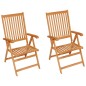 vidaXL Sedie da Giardino 2 pz con Cuscini Rossi in Massello di Teak vidaXL Sedie da Giardino 2 pz con Cuscini Rossi in Massello di Teak