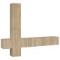 Set di Mobili Porta TV 5 pz Rovere Sonoma in Legno Multistrato Set di Mobili Porta TV 5 pz Rovere Sonoma in Legno Multistrato