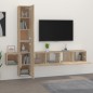 Set di Mobili Porta TV 5 pz Rovere Sonoma in Legno Multistrato Set di Mobili Porta TV 5 pz Rovere Sonoma in Legno Multistrato