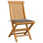 vidaXL Sedie da Giardino con Cuscini Grigi 2 pz in Massello di Teak vidaXL Sedie da Giardino con Cuscini Grigi 2 pz in Massello di Teak