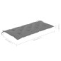 vidaXL Panca da Giardino con Cuscino Grigio 120 cm Massello di Teak vidaXL Panca da Giardino con Cuscino Grigio 120 cm Massello di Teak