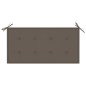vidaXL Panca da Giardino e Cuscino Grigio Talpa 112 cm Massello Teak vidaXL Panca da Giardino e Cuscino Grigio Talpa 112 cm Massello Teak