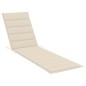 vidaXL Sdraio 2 pz con Tavolo e Cuscino Crema Legno Massello di Teak vidaXL Sdraio 2 pz con Tavolo e Cuscino Crema Legno Massello di Teak