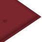 vidaXL Panca da Giardino con Cuscino Rosso Vino 112 cm Legno di Teak vidaXL Panca da Giardino con Cuscino Rosso Vino 112 cm Legno di Teak