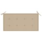 vidaXL Panca da Giardino con Cuscino Beige 112 cm in Legno di Teak vidaXL Panca da Giardino con Cuscino Beige 112 cm in Legno di Teak