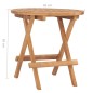 vidaXL Set da Pranzo Giardino Pieghevole 3 pz Cuscino Massello di Teak vidaXL Set da Pranzo Giardino Pieghevole 3 pz Cuscino Massello di Teak