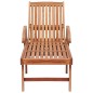 vidaXL Lettino Prendisole con Tavolo e Cuscino Antracite Legno di Teak vidaXL Lettino Prendisole con Tavolo e Cuscino Antracite Legno di Teak