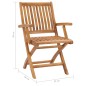 vidaXL Sedie da Giardino 2 pz Cuscini Bianco Crema in Massello di Teak vidaXL Sedie da Giardino 2 pz Cuscini Bianco Crema in Massello di Teak