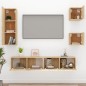 Set di Mobili Porta TV 5 pz Rovere Sonoma in Legno Multistrato Set di Mobili Porta TV 5 pz Rovere Sonoma in Legno Multistrato