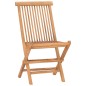 vidaXL Set da Pranzo Giardino Pieghevole 3 pz Cuscino Massello di Teak vidaXL Set da Pranzo Giardino Pieghevole 3 pz Cuscino Massello di Teak