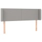 Testiera ad Orecchio Grigio Chiaro 147x16x78/88 cm in Tessuto Testiera ad Orecchio Grigio Chiaro 147x16x78/88 cm in Tessuto
